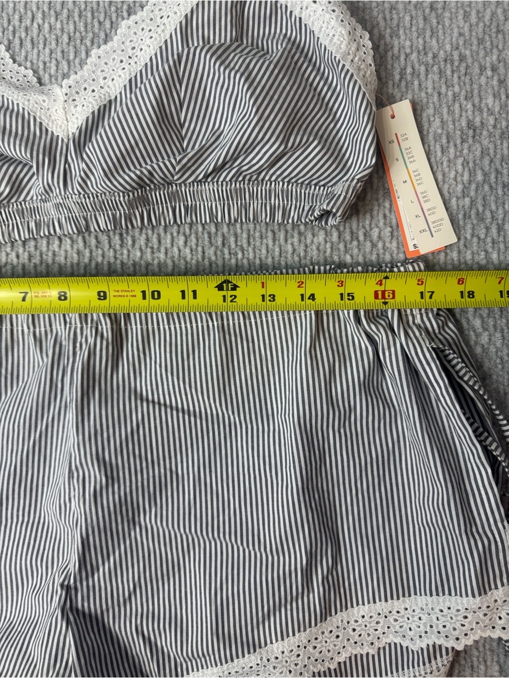 Colsie Sleepwear Lounge Set XL Grey & White NWT - Picture 5 of 9